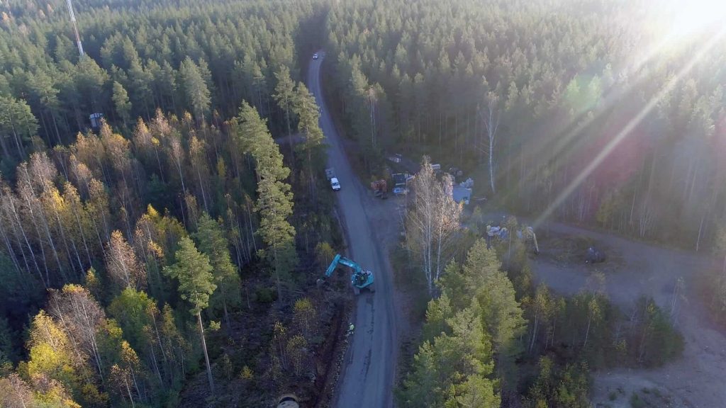 Verkonrakentaja Wire ilmakuvaa